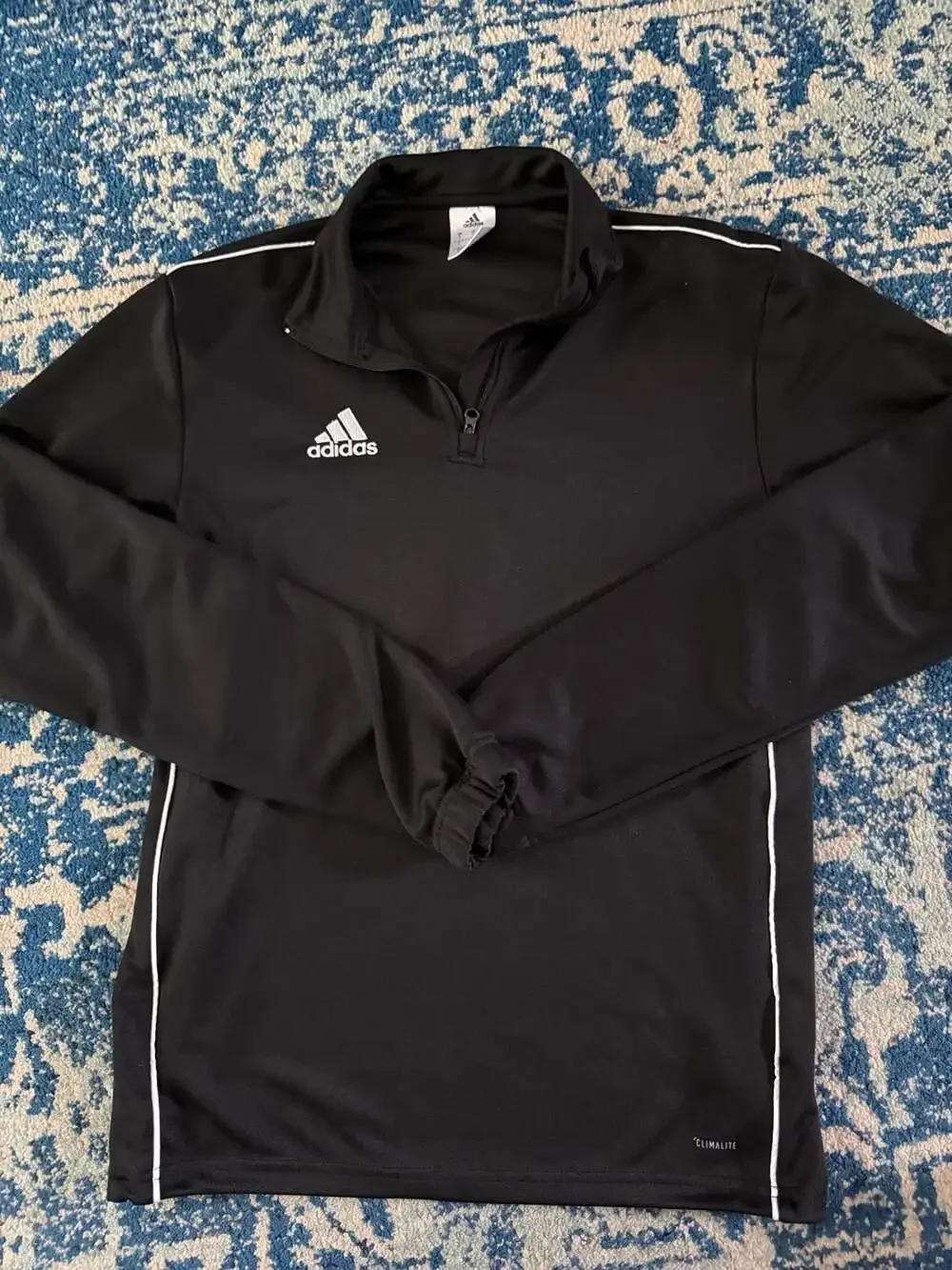 Adidas Climalite Quarter-Zip Pullover Black Size Small